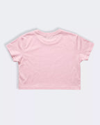 Baby Pink Boxy Crop Fit Tshirt For Women