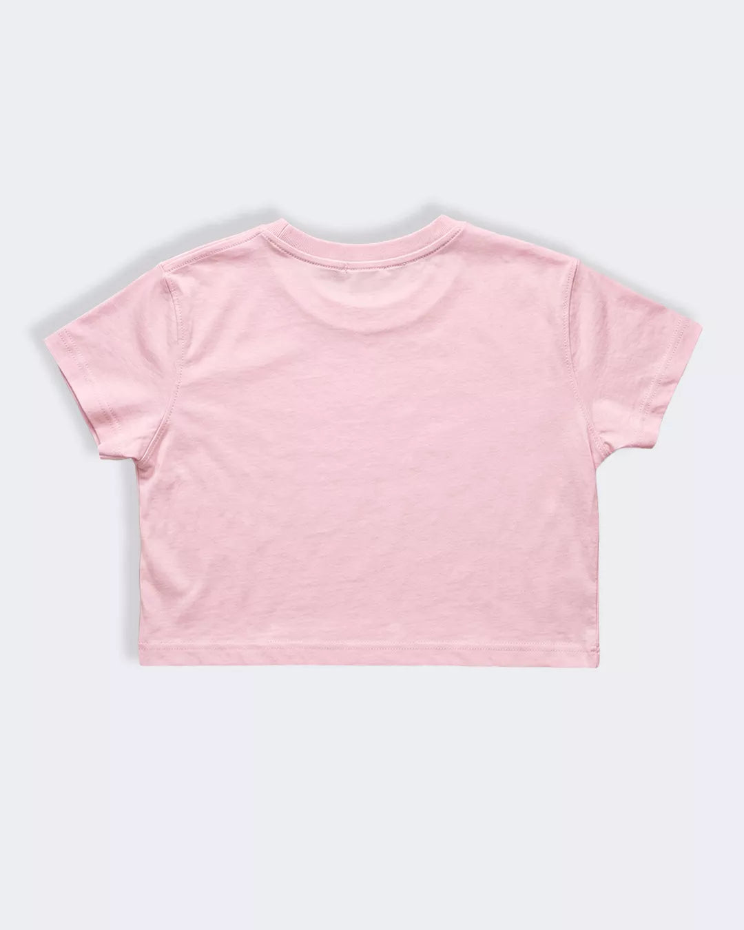 Baby Pink Boxy Crop Fit Tshirt For Women