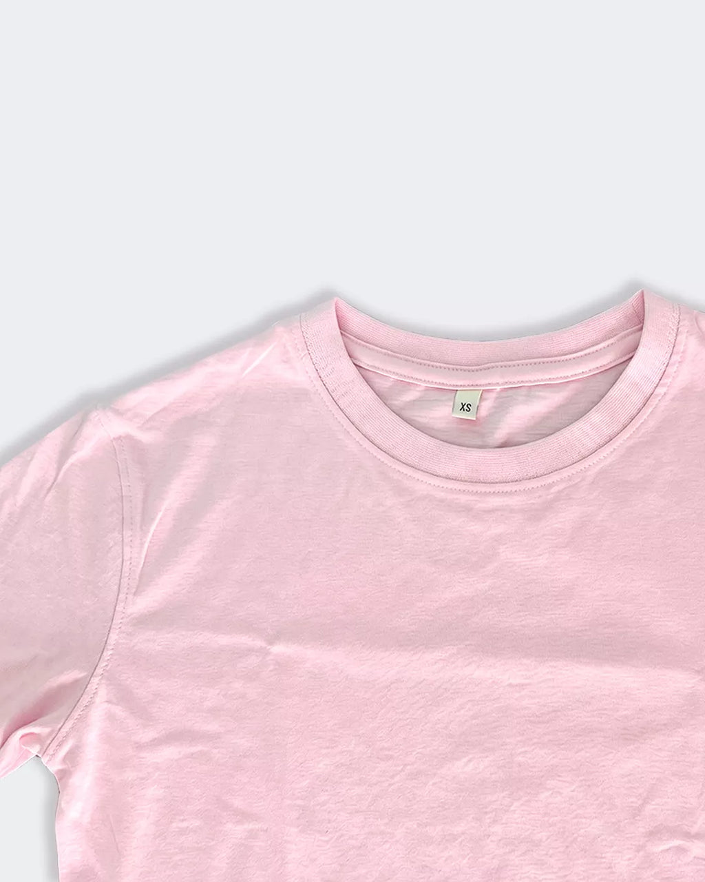 Baby Pink Boxy Crop Fit Tshirt For Women