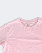 Baby Pink Boxy Crop Fit Tshirt For Women