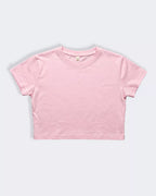 Baby Pink Boxy Crop Fit Tshirt For Women