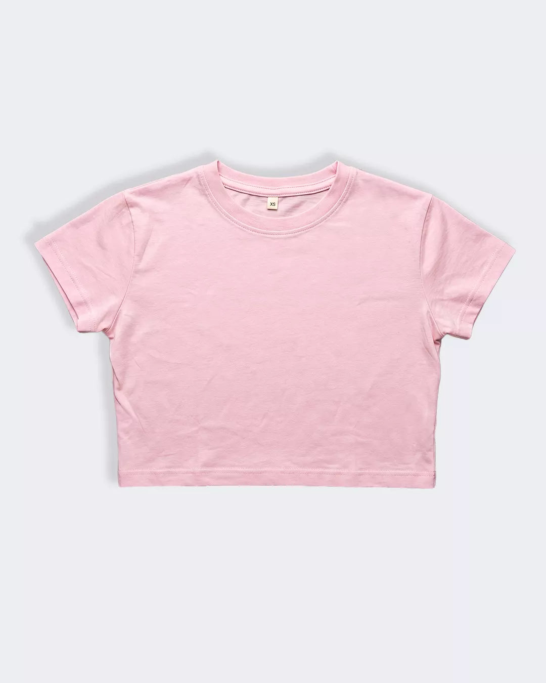 Baby Pink Boxy Crop Fit Tshirt For Women
