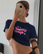 Beauty Queen Boxy Crop TShirt