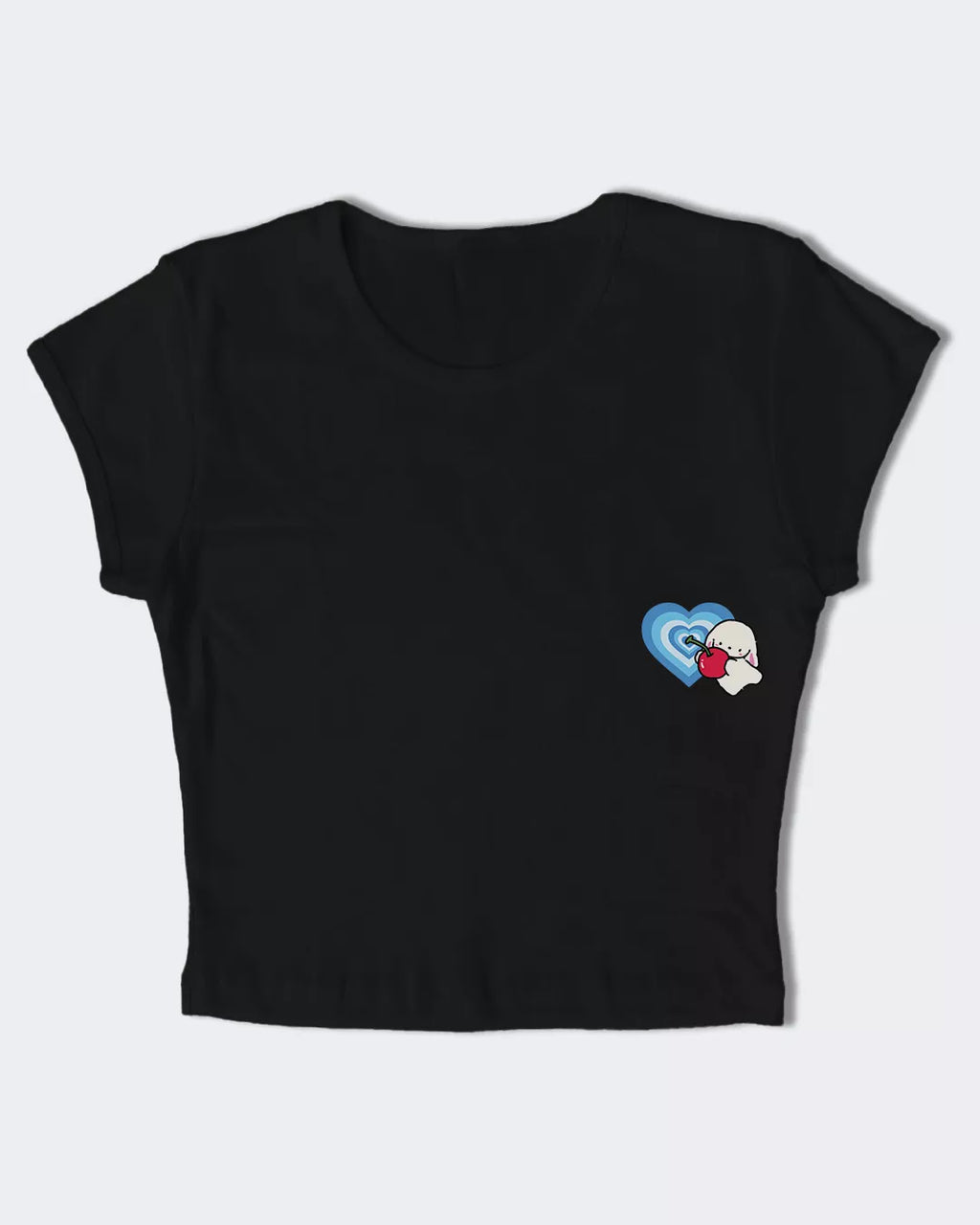 Adorable Rabbit Heart Pocket Baby Tee