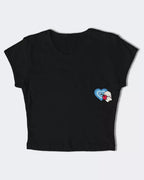 Adorable Rabbit Heart Pocket Baby Tee