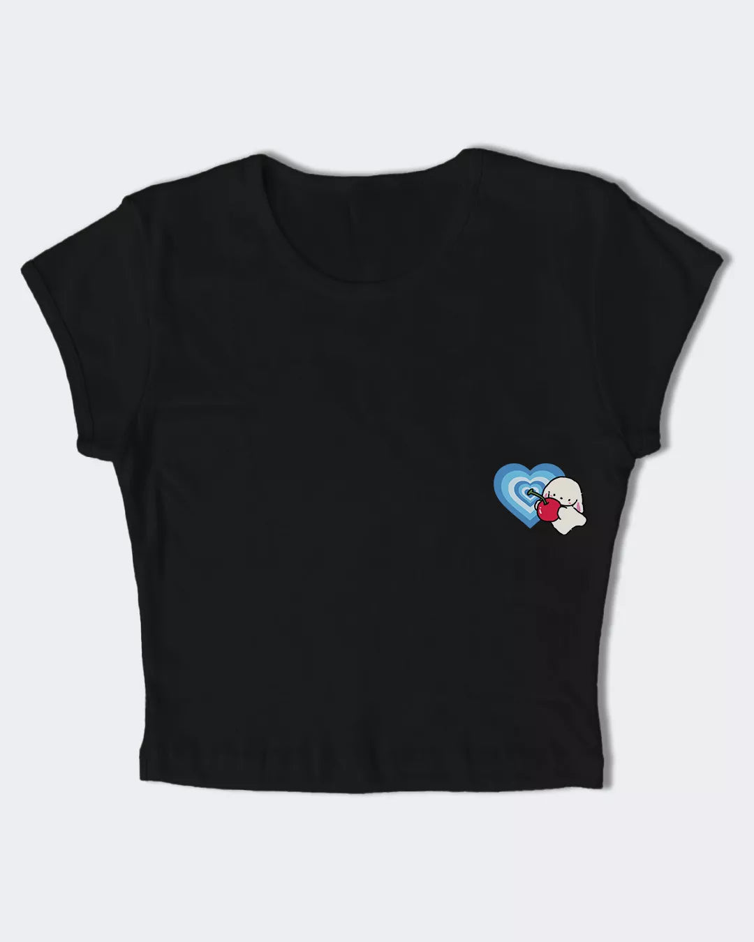 Adorable Rabbit Heart Pocket Baby Tee