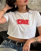 Chill Boxy Crop Tshirt