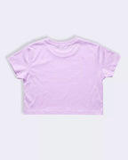 Women Lavender Boxy Crop Fit Tshirt