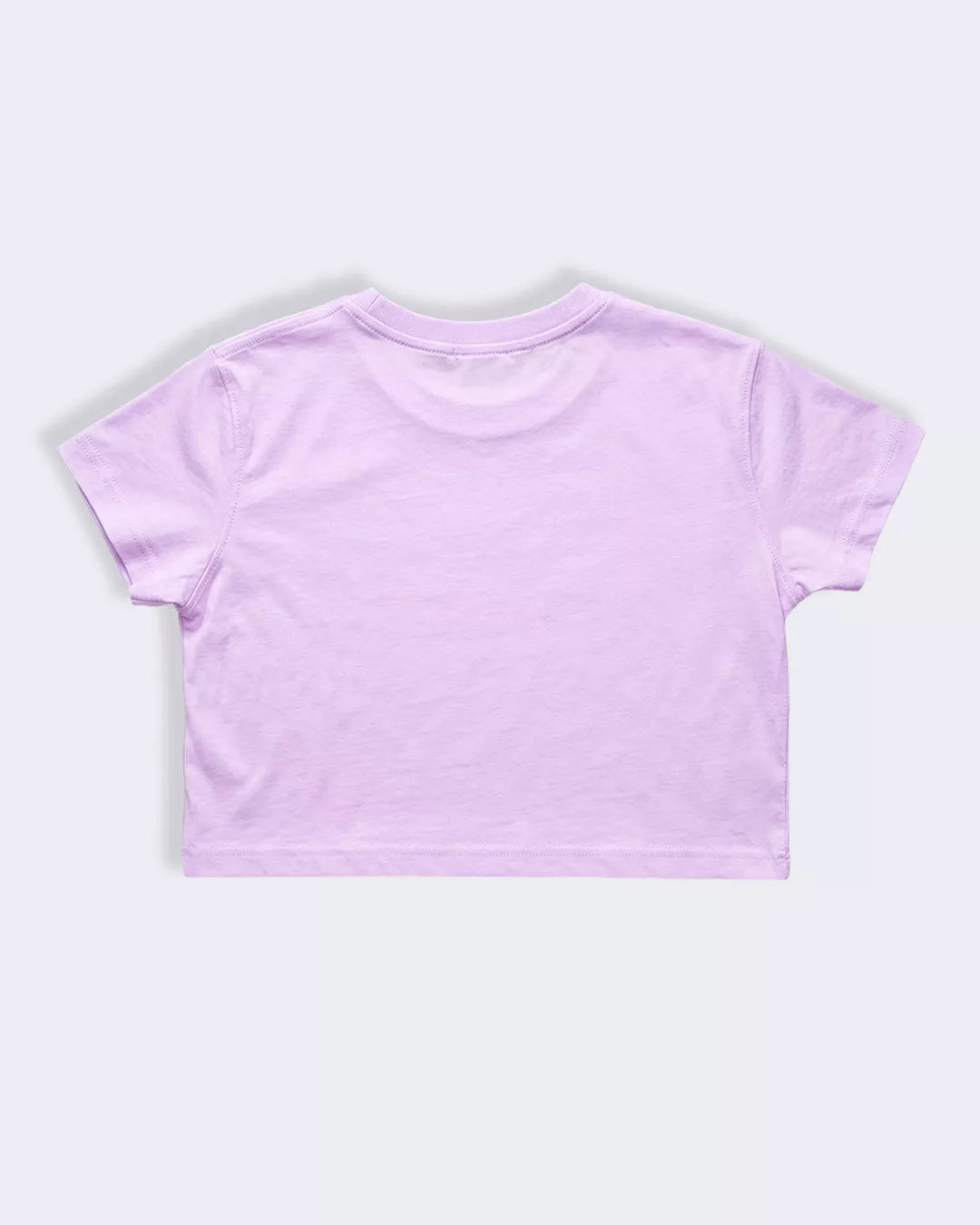 Women Lavender Boxy Crop Fit Tshirt