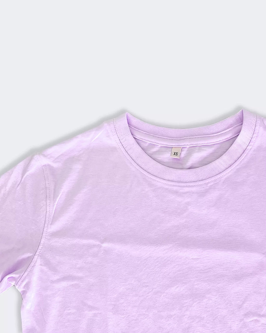 Women Lavender Boxy Crop Fit Tshirt