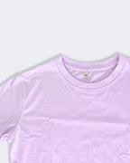 Women Lavender Boxy Crop Fit Tshirt