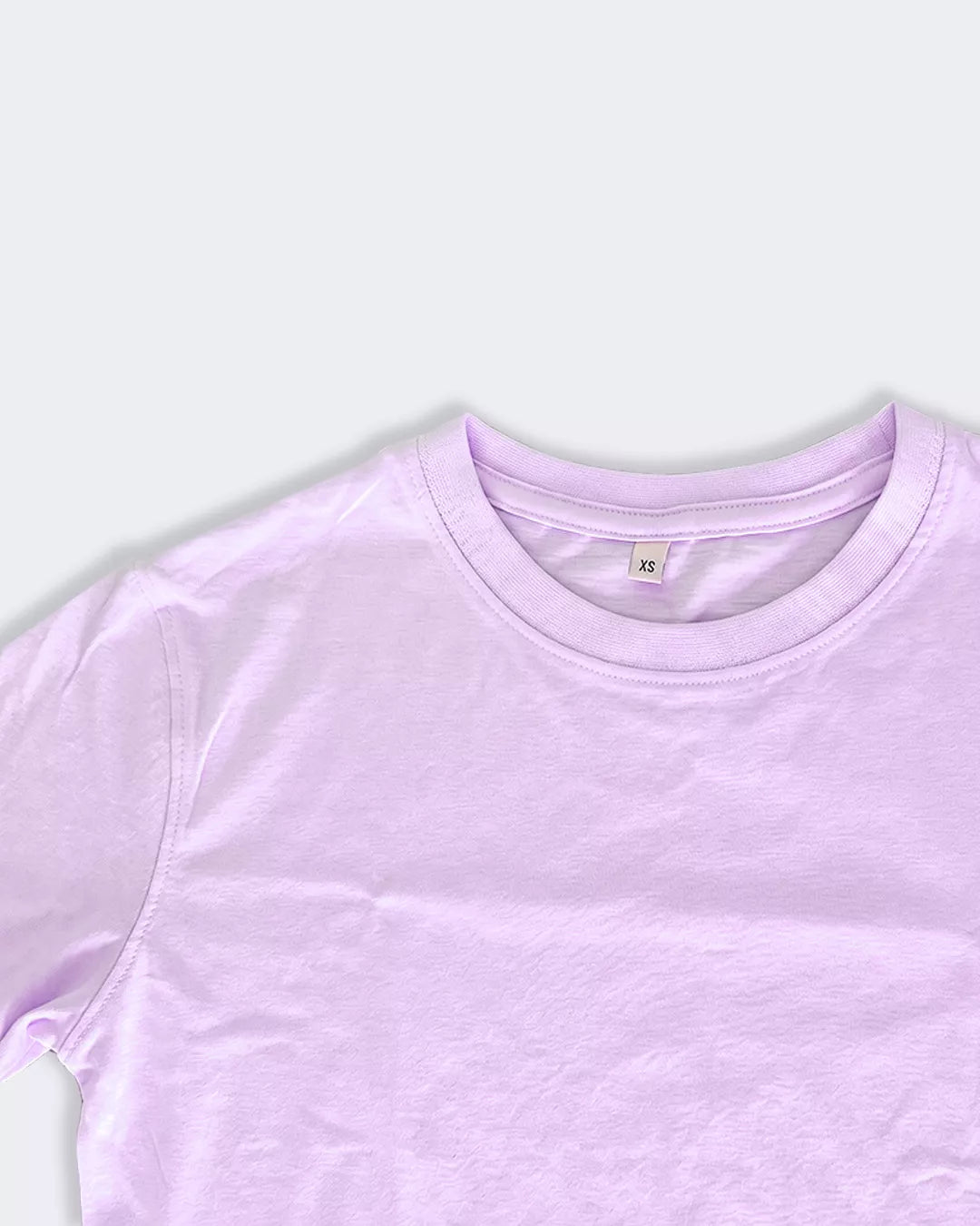 Women Lavender Boxy Crop Fit Tshirt