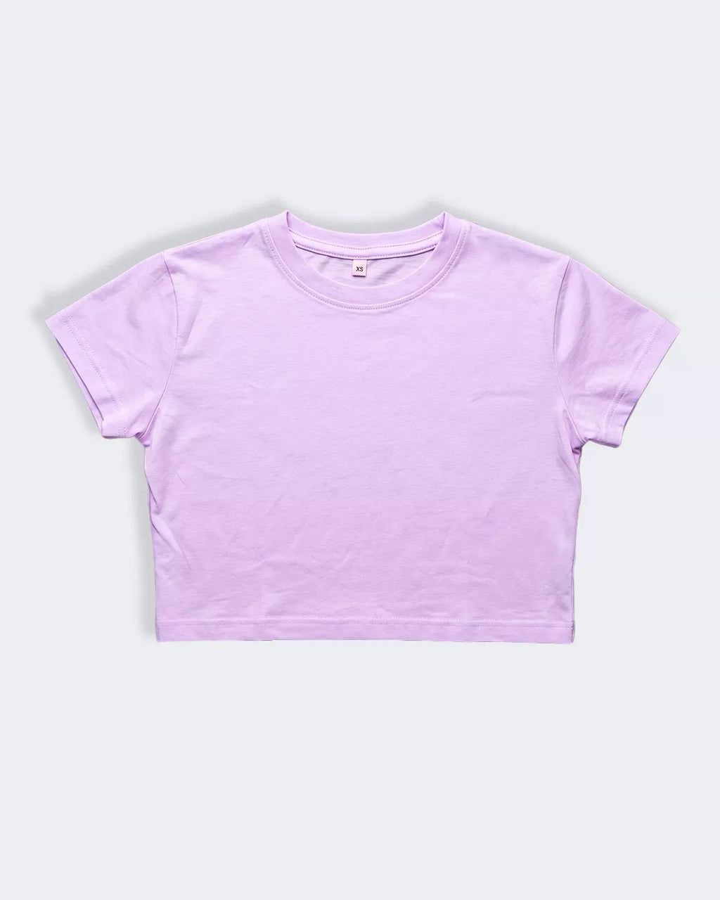 Women Lavender Boxy Crop Fit Tshirt
