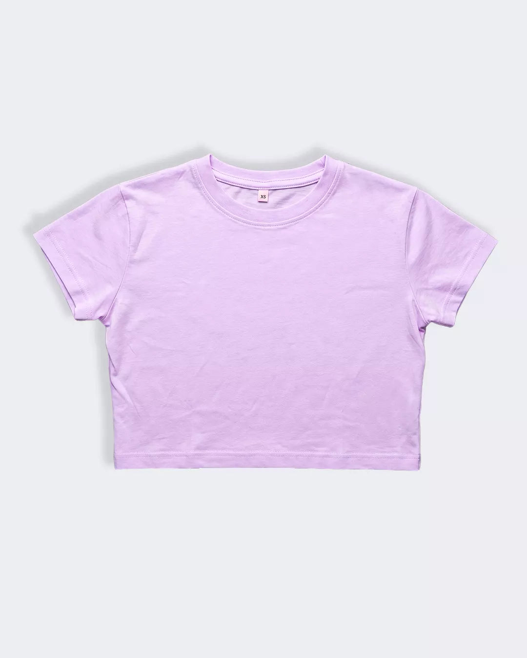 Women Lavender Boxy Crop Fit Tshirt
