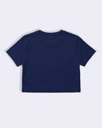 Women’s Navy Blue Crop Boxy T-Shirt