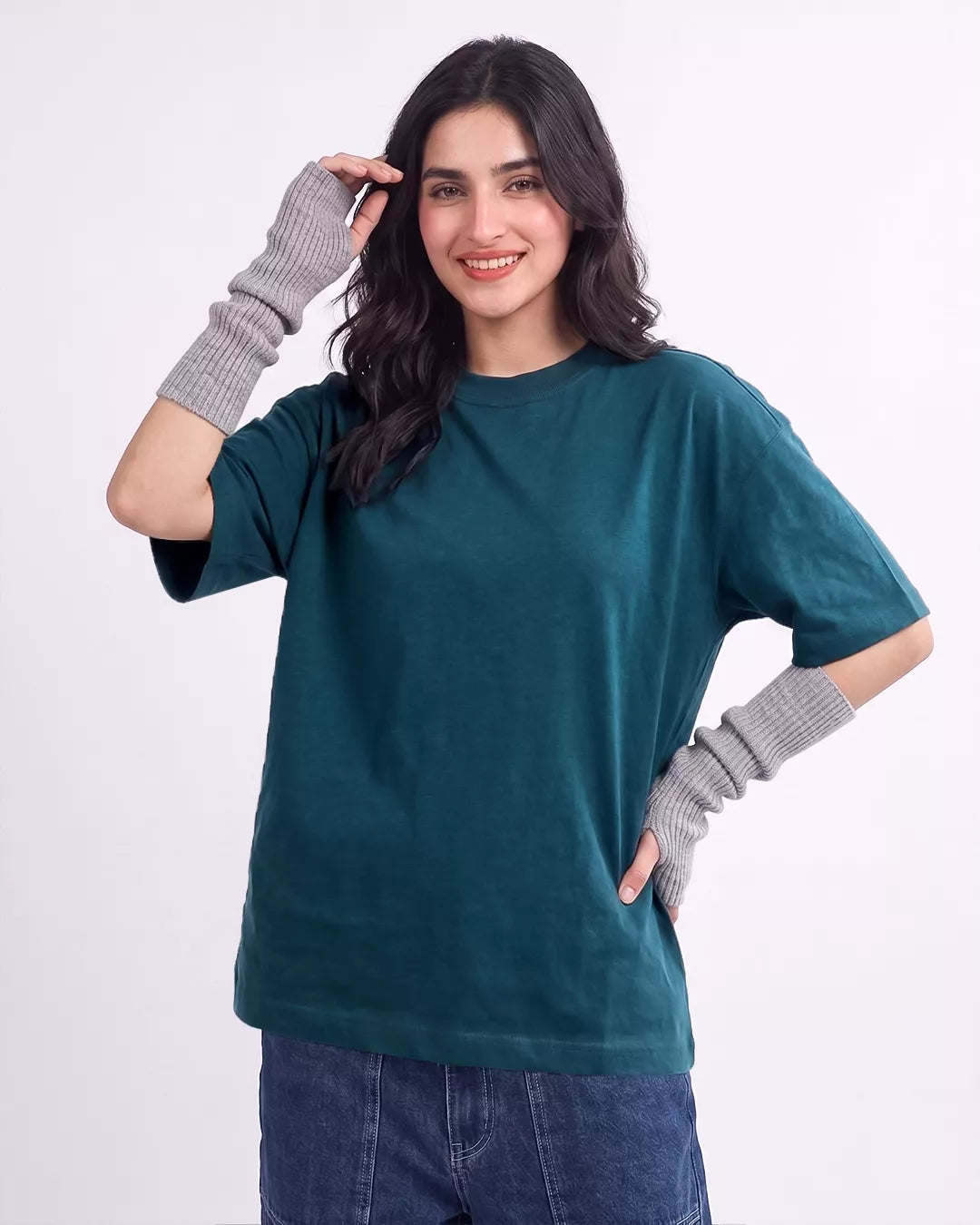Midnight Aqua Unisex Oversized T-Shirt