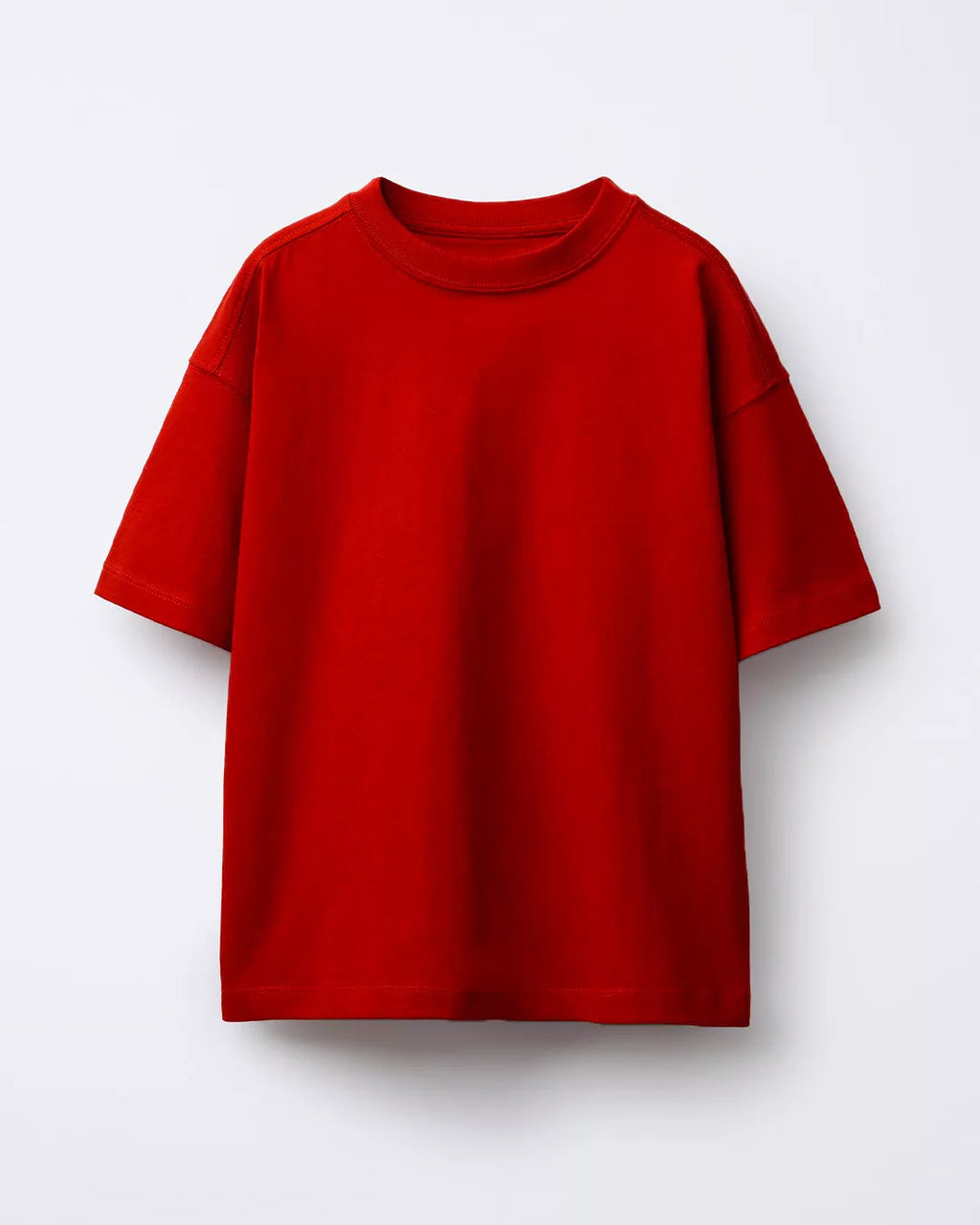 Red Plain Unisex Oversized T-Shirt