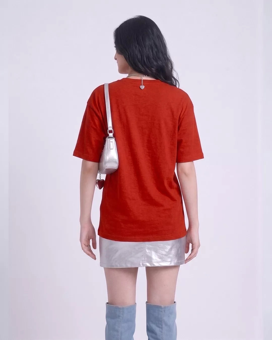 Red Plain Unisex Oversized T-Shirt