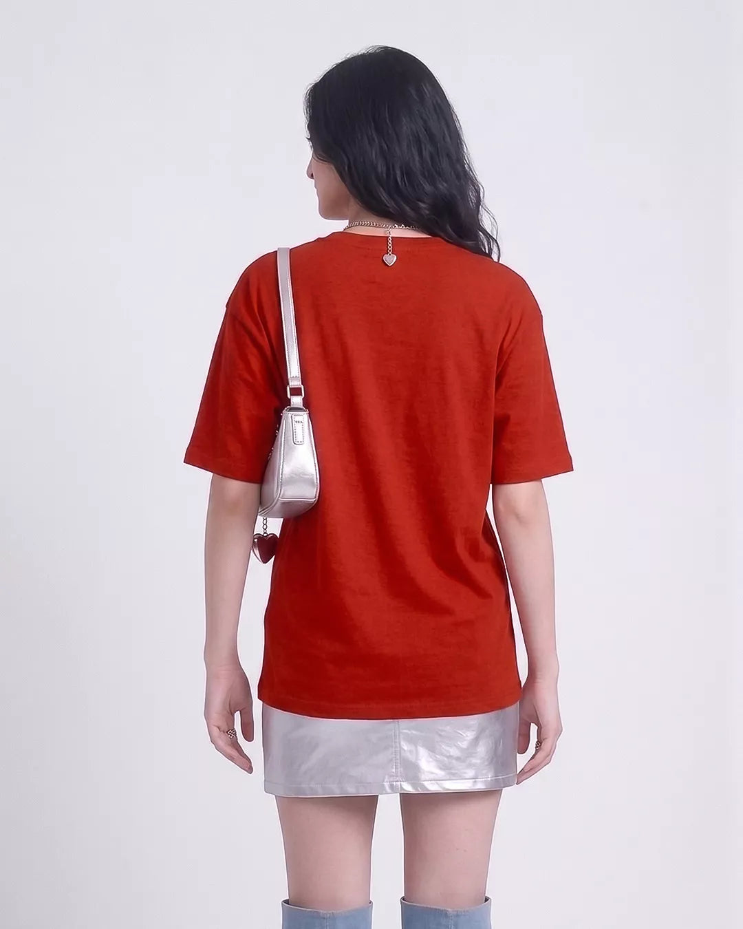 Red Plain Unisex Oversized T-Shirt