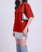 Red Plain Unisex Oversized T-Shirt