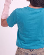 Women Boxy Crop Short Sleeve Tshirt